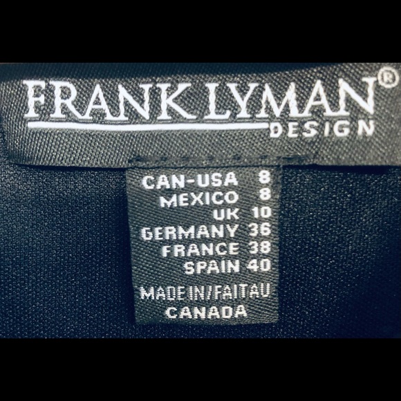 Frank Lyman Black & Teal Beaded Cocktail dress - Picture 2 of 5